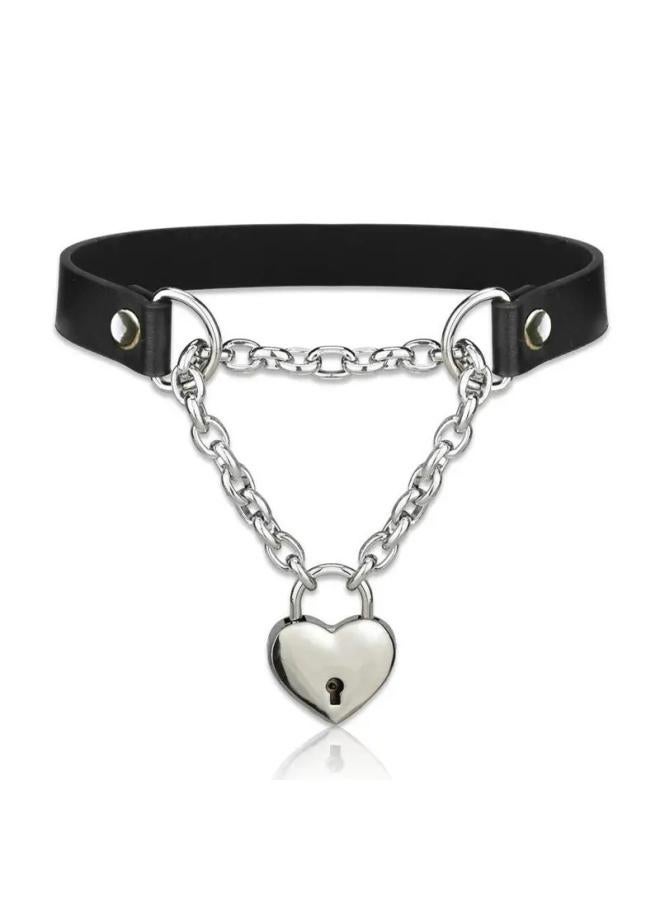 NIBEMINENT Type Wide Y Ring Slide Chain Necklace Handmade Punk Cuban 