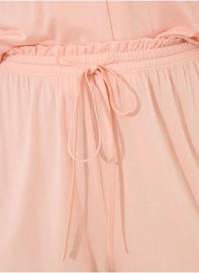 women'secret Orange viscose classic pyjamas