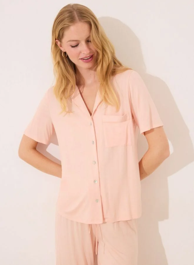women'secret Orange viscose classic pyjamas