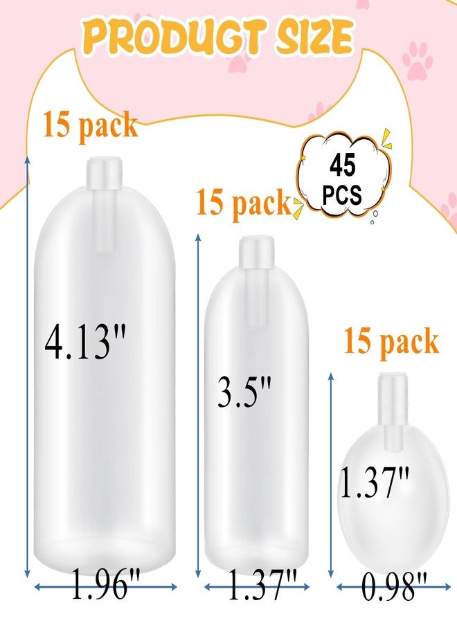 تيبري مجموعة تيبيري من 45 صفارة بديلة كبيرة لألعاب الكلاب، صفارات بلاستيكية عالية الصوت لإصلاح ألعاب الحيوانات الأليفة، ملحقات لصنع أصوات الألعاب بنفسك، صفارة بديلة لألعاب القطط والكلاب، 3 نماذج - Image 2