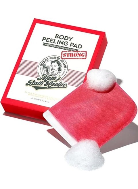 Body Peeling Pad Trouble Care Clean And Nourish The Skin With Mother's Recipe 25 ml Korean loofah Red