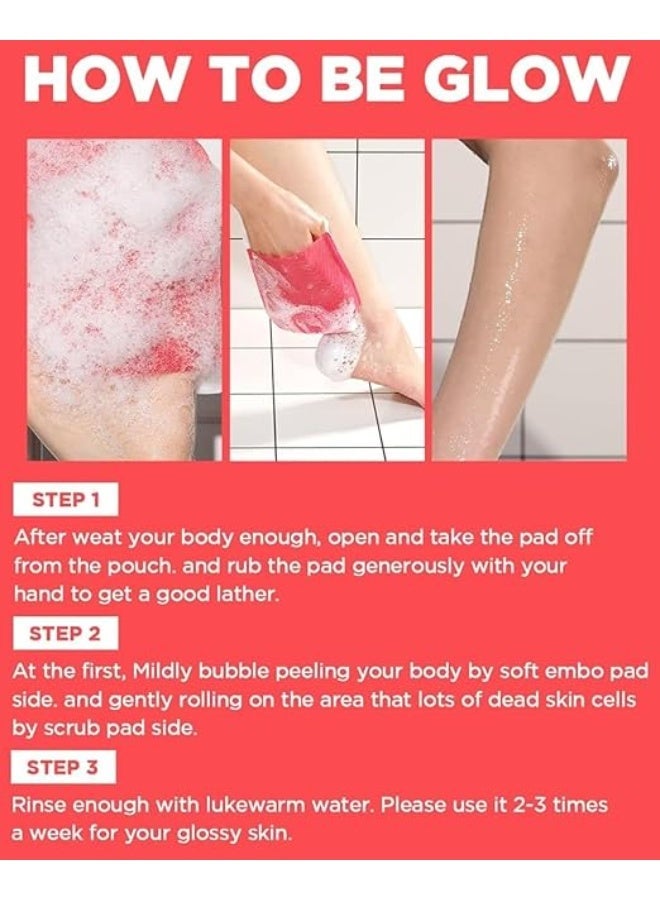 Body Peeling Pad Trouble Care Clean And Nourish The Skin With Mother's Recipe 25 ml Korean loofah Red - Image 5