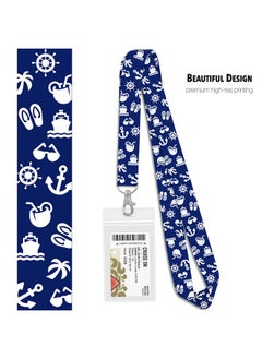 Cruise On Nyard [2-Pack] Lanyards With Id Holder For Cruise Ship Key Cards (Blue Nautical) - Essentials & Must Have Accessories By Cruise On  - Image 5