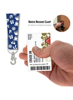 Cruise On Nyard [2-Pack] Lanyards With Id Holder For Cruise Ship Key Cards (Blue Nautical) - Essentials & Must Have Accessories By Cruise On  - Image 4