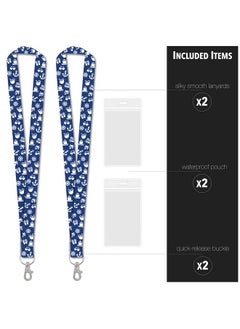 Cruise On Nyard [2-Pack] Lanyards With Id Holder For Cruise Ship Key Cards (Blue Nautical) - Essentials & Must Have Accessories By Cruise On  - Image 3