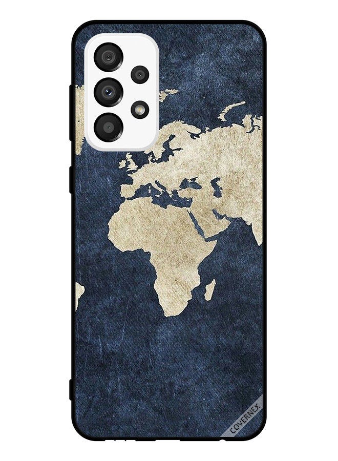 Covernex Protective Case Cover For Samsung Galaxy A33 5G Map On Jeans Pattern - Image 1