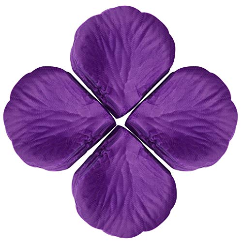 obmwang 2000 PCS Artificial Silk Rose Petals for Wedding Party Favors Decoration and Vase Home Decor Wedding Bridal Decoration. Purple - Image 3