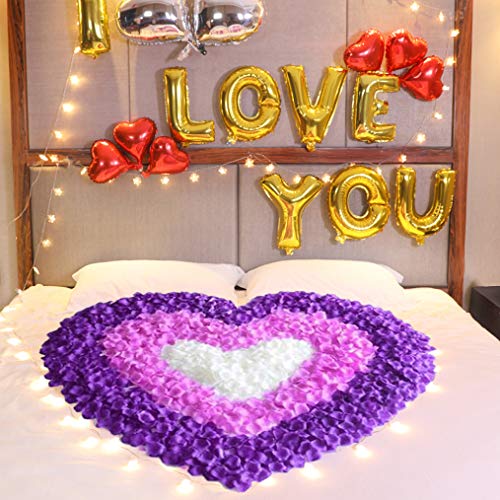 obmwang 2000 PCS Artificial Silk Rose Petals for Wedding Party Favors Decoration and Vase Home Decor Wedding Bridal Decoration. Purple - Image 5