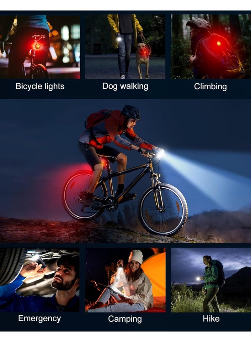 FDTY Bike Lights Front and Back, Super Bright Bicycle Lights USB Rechargeable, 8+7 Lighting Modes, Fast Charging, IP65 Waterproof Bike Light Set for Night Riding/Camping/Mountain - Image 2