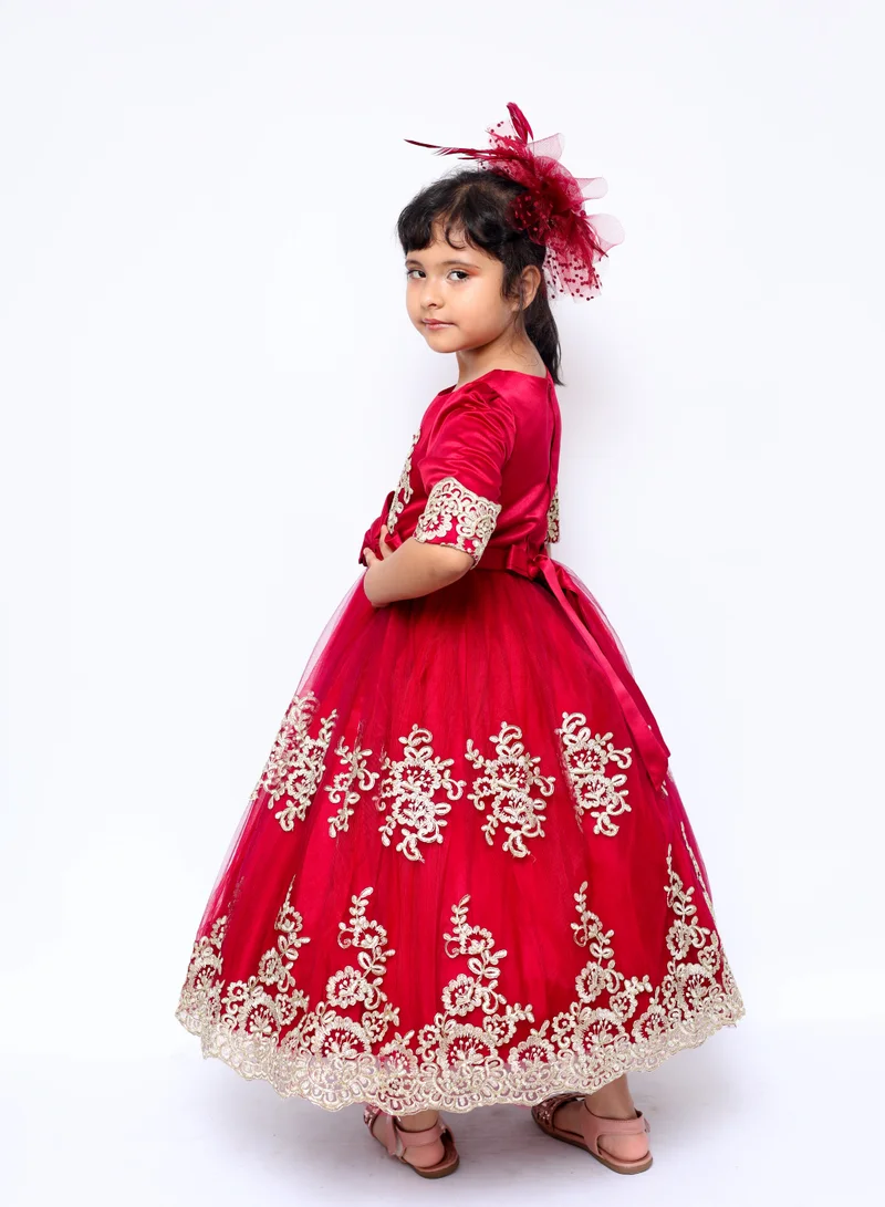 D'Daniela Embroidered Tulle Dress