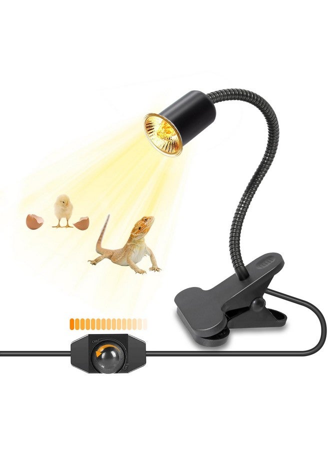 Generic Generic Reptile Heat Lamp, Turtle Basking Lamp with 10mm Rotatable Thick Gooseneck, UVA UVB Reptile Light, Aquarium Lamp for Reptiles Tortoise Bearded Dragon Lizard with 240CM Cord  - Image 1