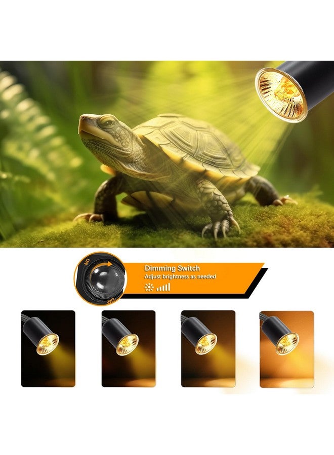Generic Generic Reptile Heat Lamp, Turtle Basking Lamp with 10mm Rotatable Thick Gooseneck, UVA UVB Reptile Light, Aquarium Lamp for Reptiles Tortoise Bearded Dragon Lizard with 240CM Cord  - Image 5
