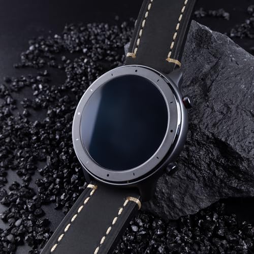 Berfine Black 24mm Genuine Leather Wristwatch Watch Band Oil Tan Vintage Watchband for Men with Stainless Buckle - Image 2
