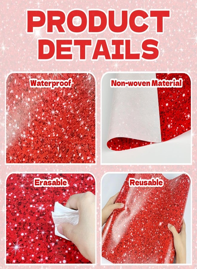 Cinrobiye Bulletin Board Roll Reusable Non-Woven Fabric Background Roll Waterproof Erasable Fade Resistant Wrinkle Poster for Home Classroom Decor Crafts Wrapping (Glitter) - Image 3