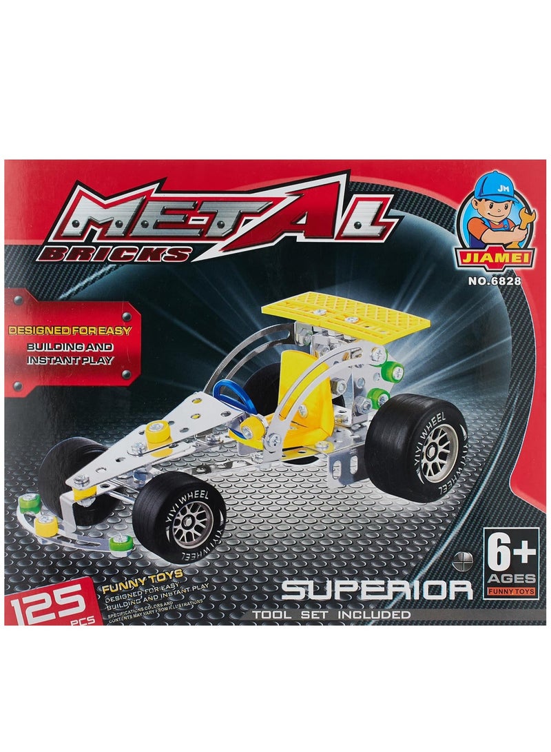 Plastic Bricks Car Toy with Tool Set - Building Toy Car Kit, Funny Wheel, Diecast Cars, Model Car, and Remote Control.
