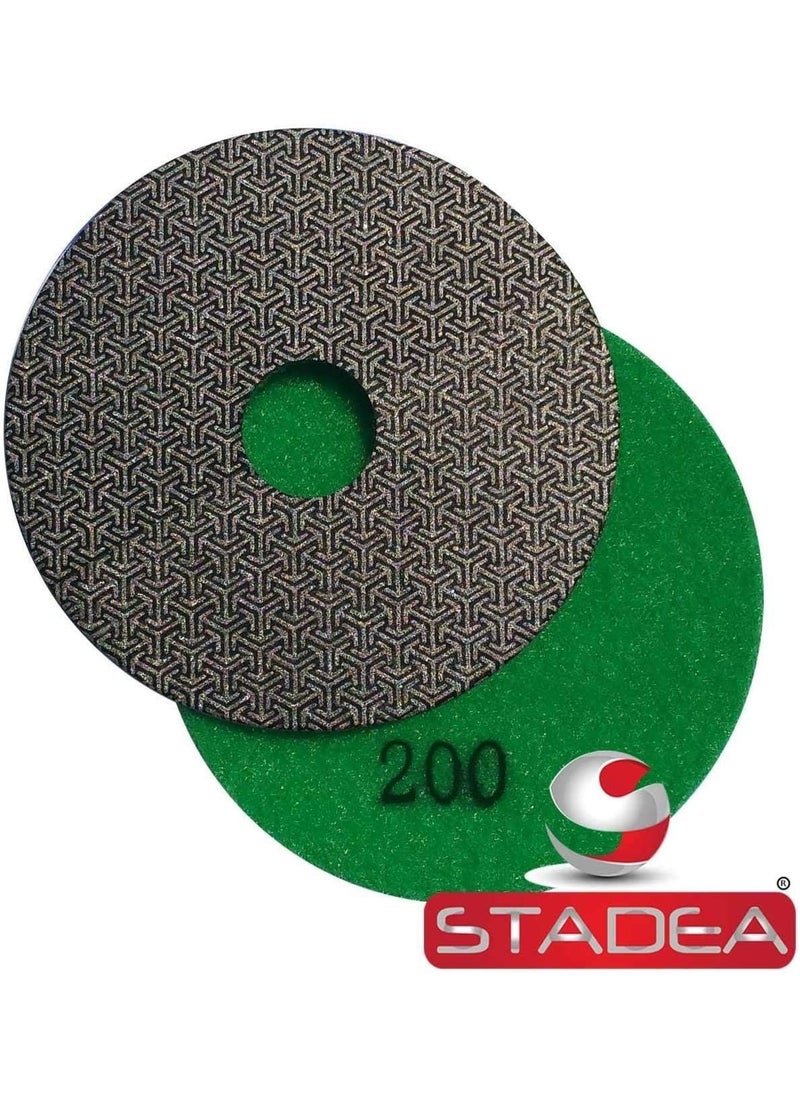 STADEA Stadea PPE116A Electroplated Diamond Polishing Pads 4 Glass Concrete Marble Granite Wet Dry Diamond Grit Sandpaper Tool for Sanding Polishing Surfaces  - Image 2