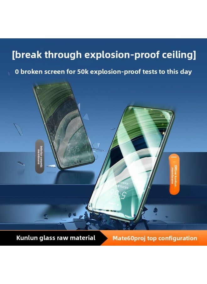 Generic - [2nd Generation Kunlun] For HuaweiMate60pro Tempered Film Mate70/40/50 Mobile Phone Anti-peep Film Pura-Color:Second Post Model [eye Protection Blue Light1 Set] True Second Generation Kunlun Explosion-proof√recommended By OphthalmologistsSend Instant Post Artifact-Size:For HuaweiP30 Pro - Image 1