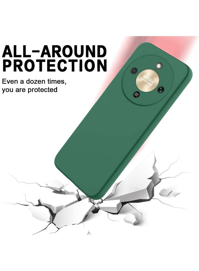 Wtech Honor X9d 5G 2025 Soft Liquid Silicone Case Cover (MCRPSN) - Dark Green - Image 3