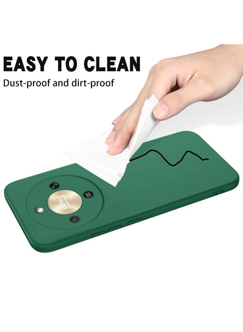 Wtech Honor X9d 5G 2025 Soft Liquid Silicone Case Cover (MCRPSN) - Dark Green - Image 4