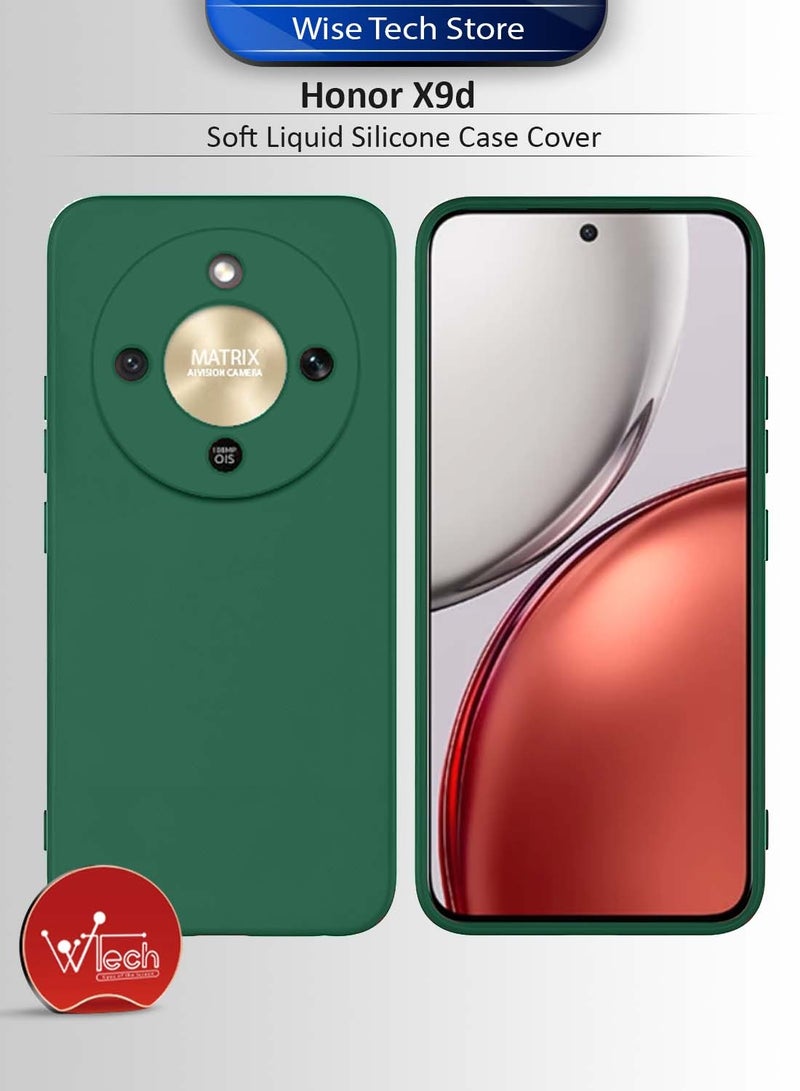 Wtech Honor X9d 5G 2025 Soft Liquid Silicone Case Cover (MCRPSN) - Dark Green - Image 1