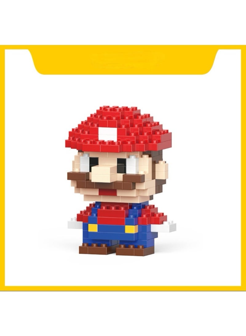 JAYATO 164 PCS Cartoon Red Mario Building Bricks Set, DIY Block Building Set, Classic Mini Building Bricks, Assembling Building Blocks Suitable for Boys and Girls Aged 6 and Up - Image 2