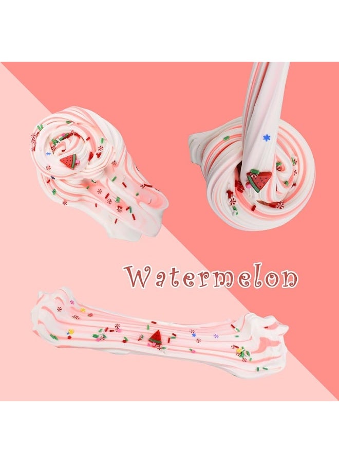 Keemanman Butter Slime Kit 3 Pack with Watermelon Latte and Lemon Charms Cool Preppy Stuff Cute Stress Relief Toys and Birthday Gifts Ideas for Girls and Boys Scented Aesthetic Stuff for Kids - Image 2