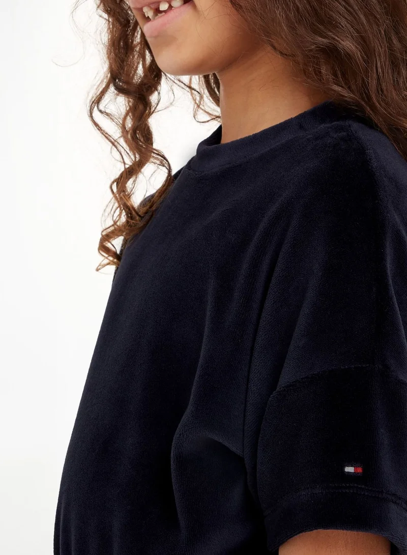 تومي هيلفيغر فستان قطيفة للأطفال