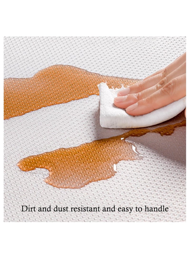 Food-grade EVA cabinet liner ([2 rolls] 45x300cm + 30x300cm) Waterproof, oil-proof, non-slip and clip-cutting drawer mat, kitchen countertop, partition, refrigerator, desk universal liner, one wipe is clean, durable and odor free - Image 5