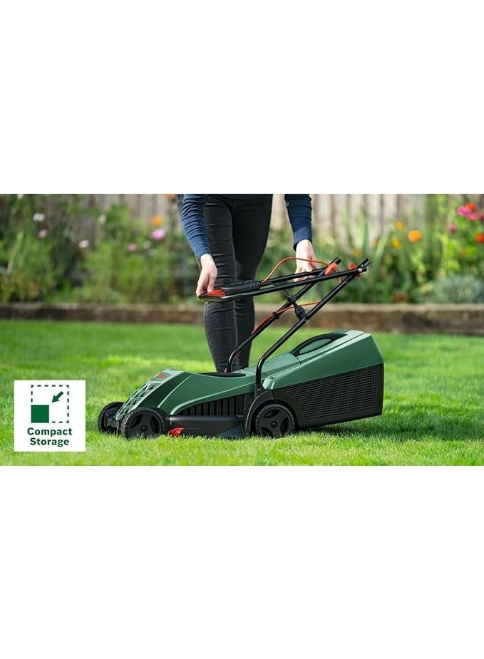 Bosch EasyRotak 32-205 corded lawn mower (1200 W motor power, cutting width: 32 cm, 31 litre collecting basket, suitable for small gardens) - Image 2