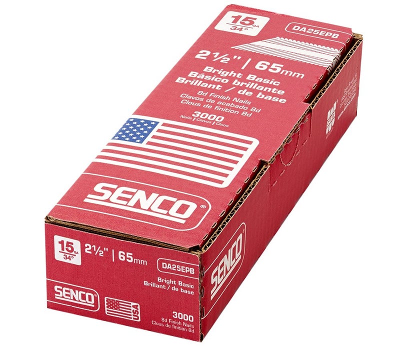 Senco DA25EPB 15 Gauge by 2-1/2 inch Length Bright Basic Finish Nail (3,000 per box) - Image 2