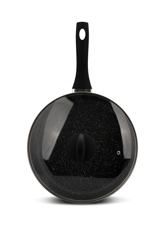 EDENBERG 28Cm Fry Pan With Lid Ceramic-Marble Coat, Non-Stick, Pfoa Free - Image 2
