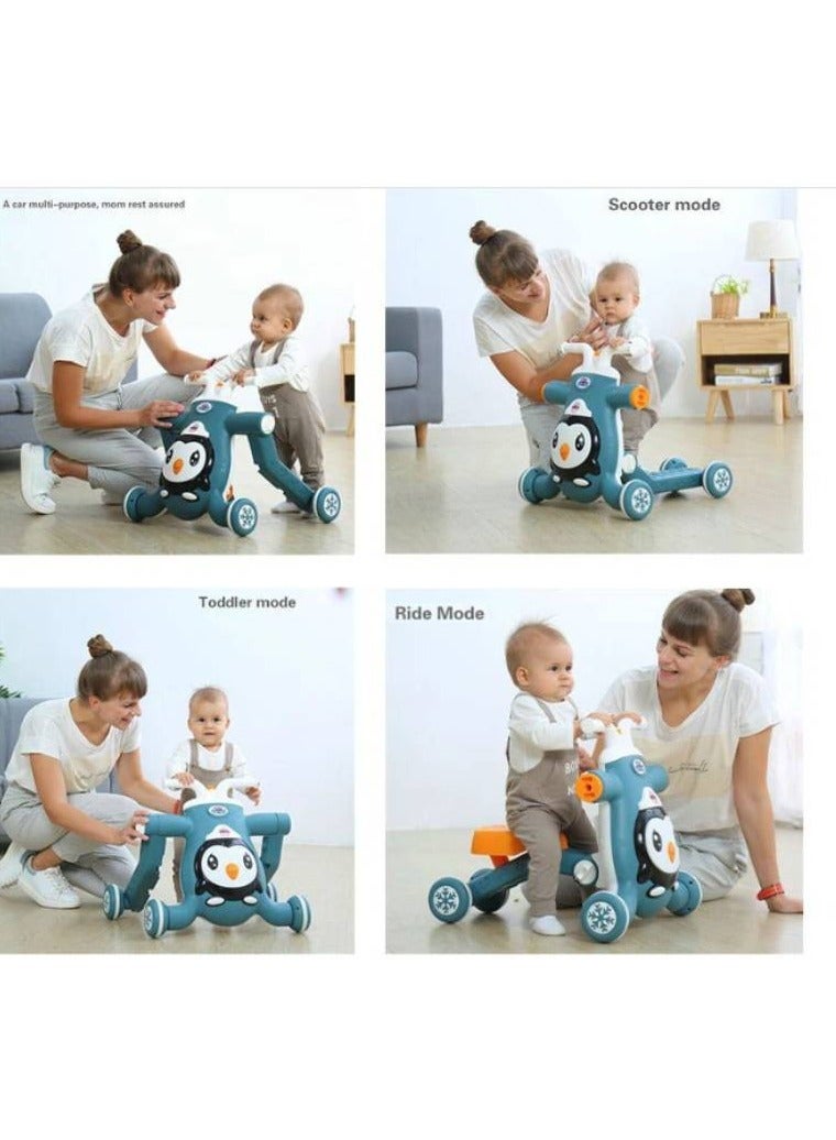 3 in 1 Walker for Baby & Toddler Toy,Baby Push Walkers,Assemble as Scooter/Motorbike/Activity Center/Musical Walking Toys,Early Learning Toys for Infants 6-12 Months,Walker Toys for Boy Girl - Image 5