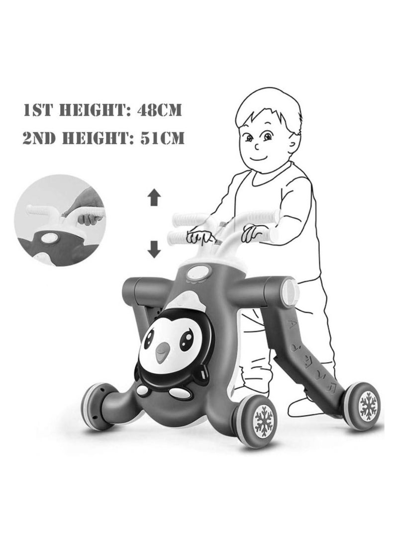 3 in 1 Walker for Baby & Toddler Toy,Baby Push Walkers,Assemble as Scooter/Motorbike/Activity Center/Musical Walking Toys,Early Learning Toys for Infants 6-12 Months,Walker Toys for Boy Girl - Image 2