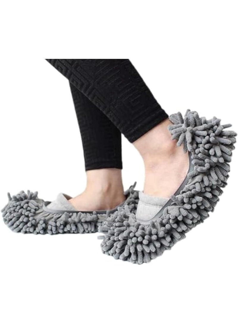 ريبال جوارب تنظيف منزلية - جوارب تنظيف من الألياف الدقيقة للأرضيات والزجاج والسيارات وإزالة الغبار - أغطية أحذية مريحة قابلة لإعادة الاستخدام والغسل لتنظيف الأرضيات - تناسب مقاسات من 35 إلى 44 قدمًا - Image 1