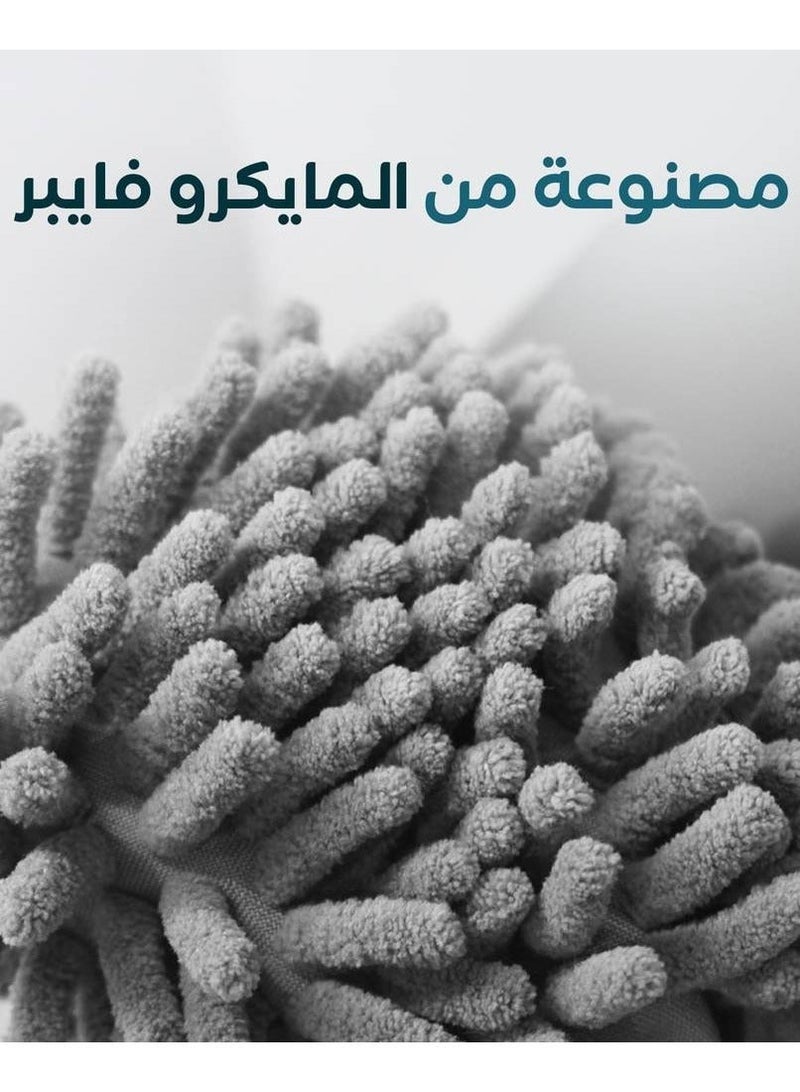 ريبال جوارب تنظيف منزلية - جوارب تنظيف من الألياف الدقيقة للأرضيات والزجاج والسيارات وإزالة الغبار - أغطية أحذية مريحة قابلة لإعادة الاستخدام والغسل لتنظيف الأرضيات - تناسب مقاسات من 35 إلى 44 قدمًا - Image 3