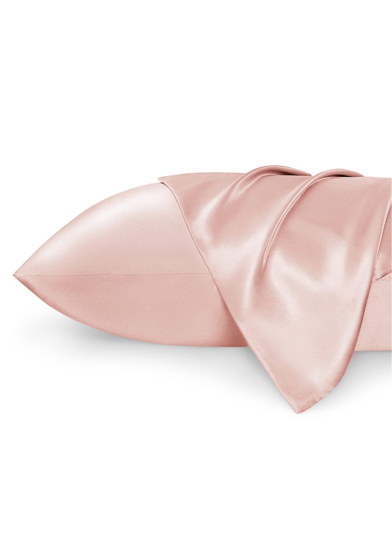 Bedsure Bedsure Satin Pillowcase 2 Pack Similar to Silk Pillow Cases Standard Size Pillow Case for Sleeping Women with Envelope Closure Gifts for Women Men Coral 20x26 Inches 