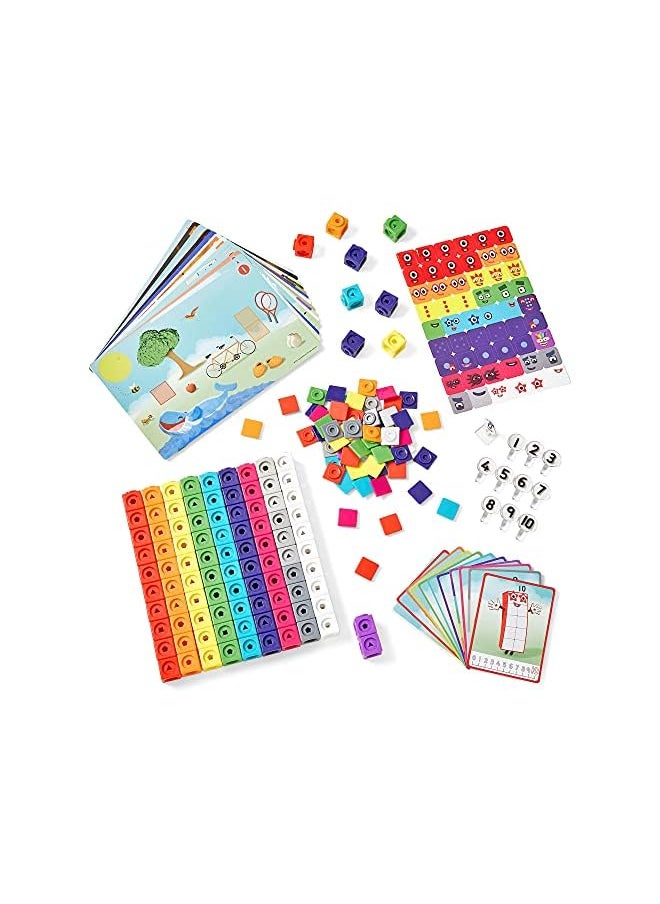 hand2mind - MathLink Cubes Numberblocks 1-10 Activity Set, 30 Activities Linked to TV Episodes, Math Cubes, Counting Toys, Base Ten Blocks, Montessori Math, Counters for Kids Math, Kindergarten Toys - Image 1