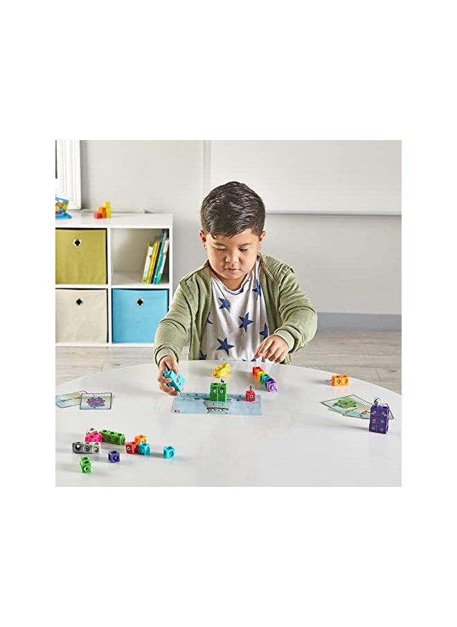 hand2mind - MathLink Cubes Numberblocks 1-10 Activity Set, 30 Activities Linked to TV Episodes, Math Cubes, Counting Toys, Base Ten Blocks, Montessori Math, Counters for Kids Math, Kindergarten Toys - Image 1