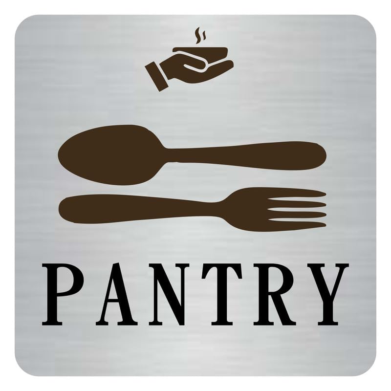 Zouple PANTRY Sign, 6x6 Inch, Durable Steel, Self-Adhesive - Image 1