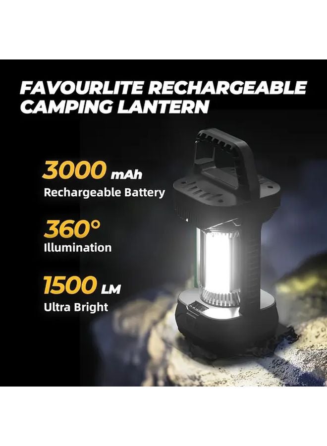 Black High Lumen Outdoor Searchlight LED Flashlight Type C Fast Charging 3 Modes Power Bank 3000mAh - Image 3
