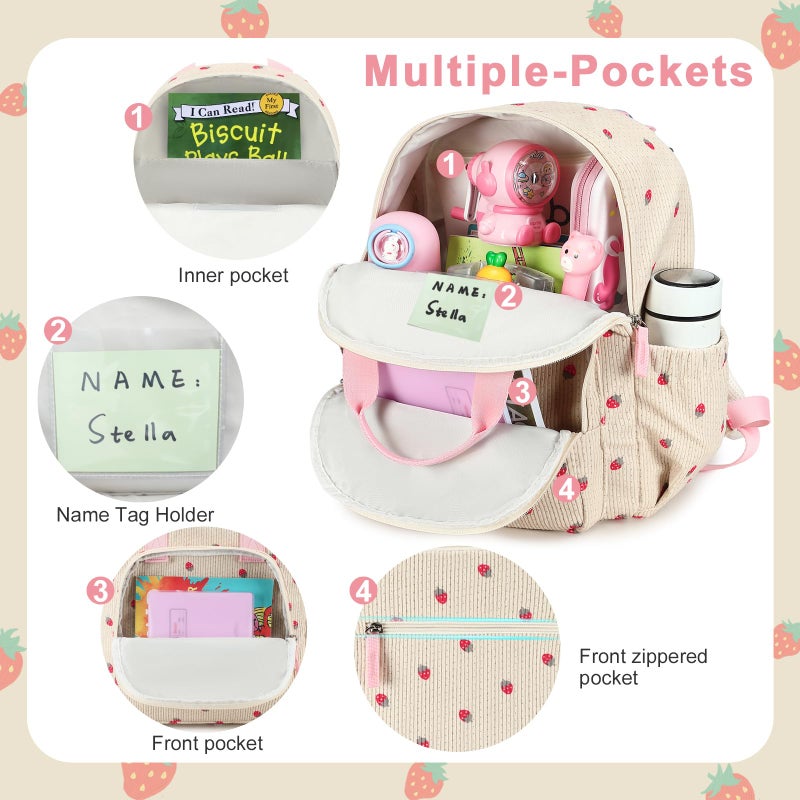 Bluboon Kids Backpack for Girls Boys 4-8 Cute 15" School Backpacks Preschool Kindergarten Bookbags Daycare Travel - Image 4