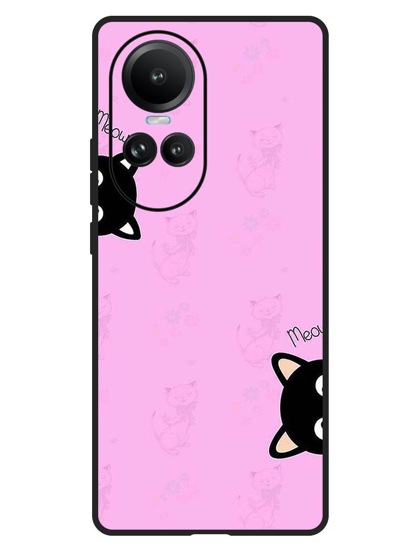 Theodor Protective Case Anti Scratch Shock Proof Bumper Cover For Oppo Reno 10/10 Pro Meow Meow - Image 1
