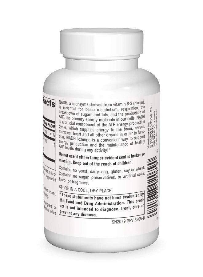 Source Naturals Source Naturals NADH 10mg, Boost Energy and Mental Alertness - 20 Lozenges  - Image 2
