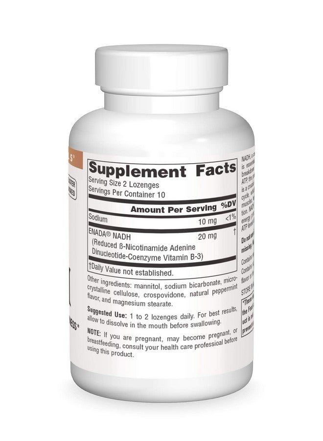 Source Naturals Source Naturals NADH 10mg, Boost Energy and Mental Alertness - 20 Lozenges  - Image 3