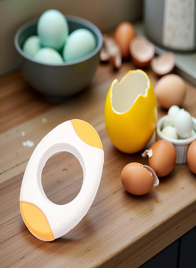 Rosojodg فتاحة قشر البيض الصفراء، قطاعة رأس البيض، فاصل البيض لقطع رؤوس البيض بسرعة، مقص قشر البيض، أدوات المطبخ، فواصل البيض - Image 4