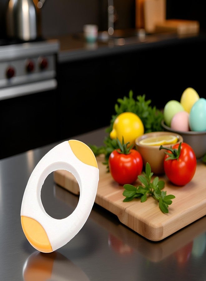 Rosojodg فتاحة قشر البيض الصفراء، قطاعة رأس البيض، فاصل البيض لقطع رؤوس البيض بسرعة، مقص قشر البيض، أدوات المطبخ، فواصل البيض - Image 3