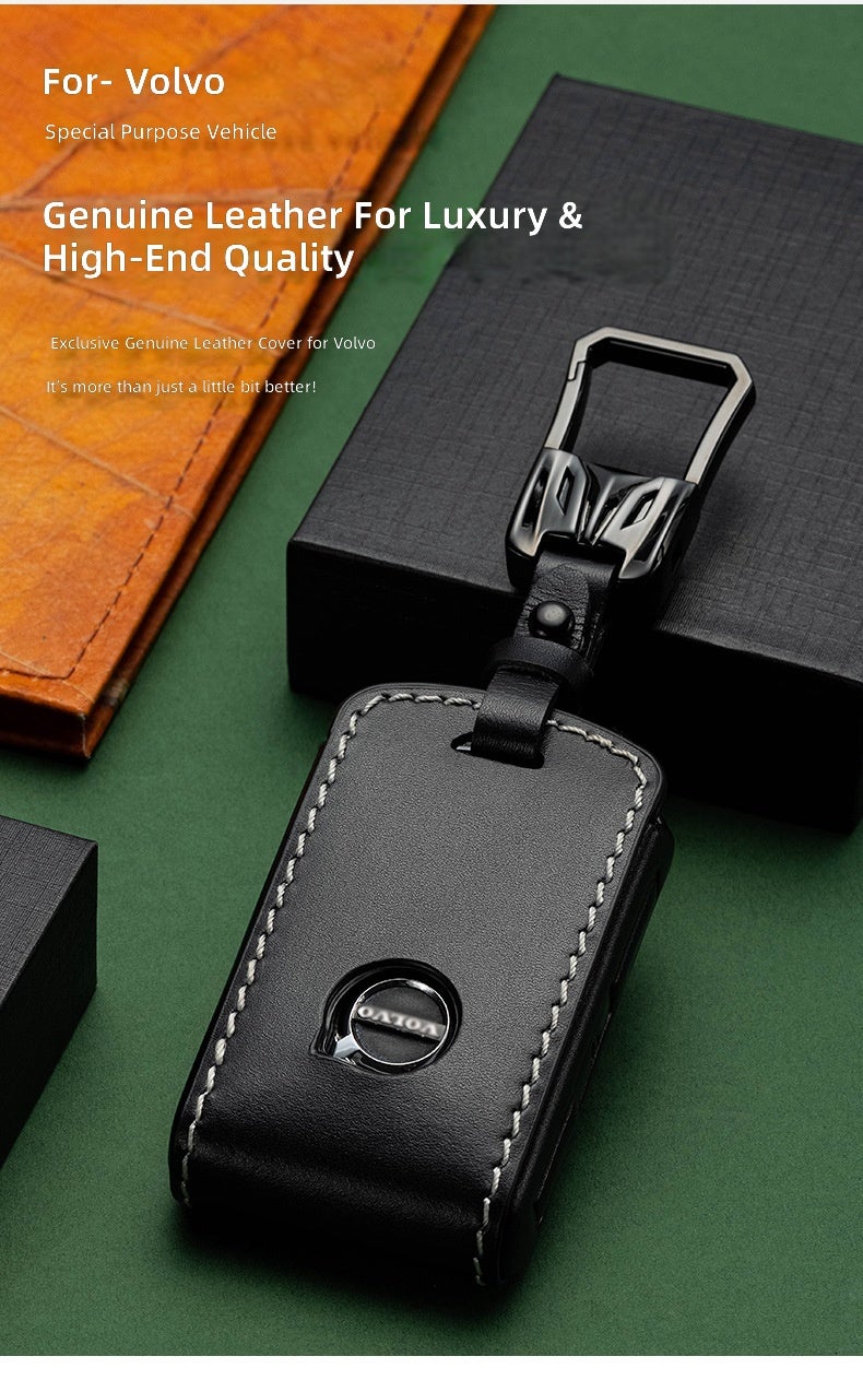 Volvo Factory Direct Leather Key Case for Volvo XC40/60/90/S60/S90/V60/V90 - Premium Design - Image 3