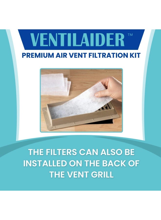 Complete Air Vent Register Filter Set Cut To Fit Any Size 16 X 60 And 50 Velcro Tape Electrostatic Fabric. Purifies Air Helps Reduce Allergies From Dusty Ducts Ac Furnace System 2 - Image 2