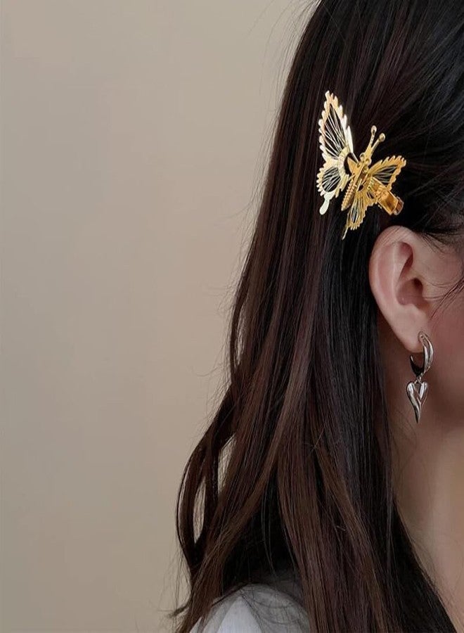 SHIDARA 6 PCS 3D Butterfly Hair Clips Gold Metal Moving Butterfly Hair Barrettes Cute Butterfly Hair Barrettes Hair Clamps Butterfly Hair Accessories for Women and Girls (GOLDEN AND SILVER)004 - Image 4