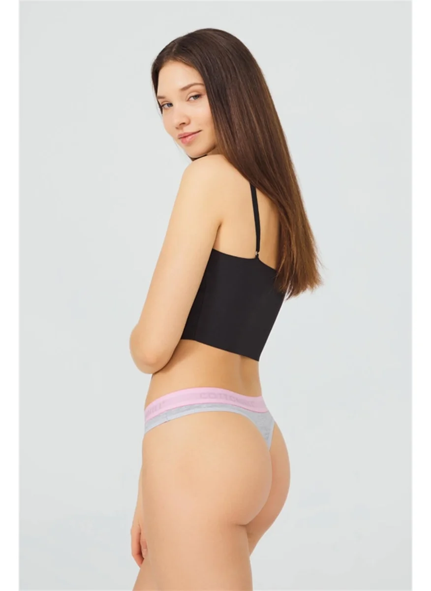 COTTONHILL Cotton Basic Women's Thong Panties 7 Pack